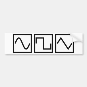 Sine Square Tri Bumpersticker
