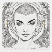 Sinead Oconnor Vierkante Sticker (Voorkant)