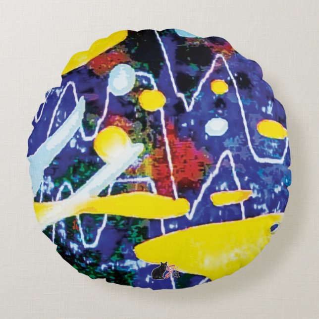 Sines KC afbeelding Rond Kussen (Voorkant)