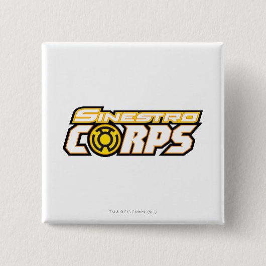Sinestro Corps Vierkante Button 5,1 Cm (Voorkant)