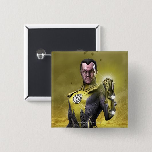 Sinestro Vierkante Button 5,1 Cm (Voorkant /achterkant)