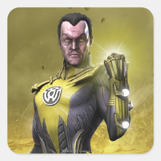 Sinestro Vierkante Sticker (Voorkant)