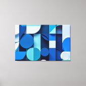 Sinfonía Azul: Abstracción Geométrica Canvas Afdruk (Voorkant)