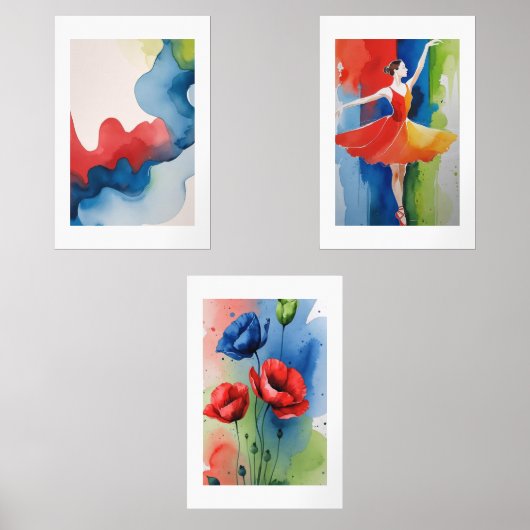 SINFONIA DE COLORES VIBRANTES ALEGRES MUURKUNST SETS (Voorkant)