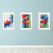 SINFONIA DE COLORES VIBRANTES ALEGRES MUURKUNST SETS (Houten vloer)