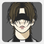 sinful desire vierkante sticker (Voorkant)