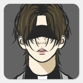 sinful desire vierkante sticker