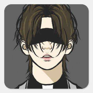 sinful desire vierkante sticker