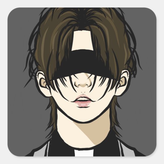 sinful desire vierkante sticker (Voorkant)