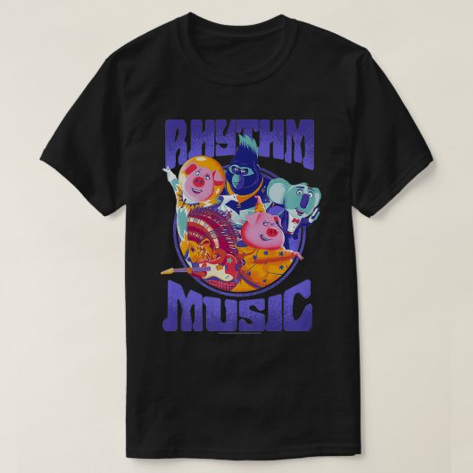 Sing 2 Rhythm en Poster Premium muziekgroep T-shirt (Design voorkant)