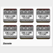 Sing-A-Long Psycho Movie Marquis - B&W Vierkante Sticker (Vel)