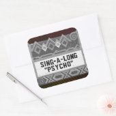 Sing-A-Long Psycho Movie Marquis - B&W Vierkante Sticker (Envelop)