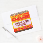 Sing-A-Long Psycho Movie Marquis - Kleur Vierkante Sticker (Envelop)