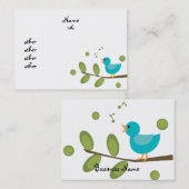 Sing-a-Song Bird Visitekaartje (Voorkant / Achterkant)