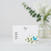 Sing-a-Song Bird Visitekaartje (Staand voorkant)