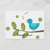 Sing-a-Song Bird Visitekaartje (Achterkant)