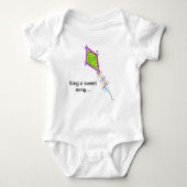 Sing A Sweet Song Musical Notes Kite Baby Shirt (Voorkant)