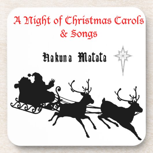 Sing Along Christmas beroemd gemaakt door Carols & Bier Onderzetter (Voorkant)