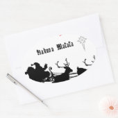 Sing Along Christmas beroemd gemaakt door Carols & Ovale Sticker (Envelop)