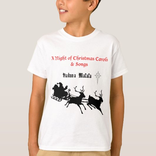 Sing Along Christmas beroemd gemaakt door Carols & T-shirt (Voorkant)