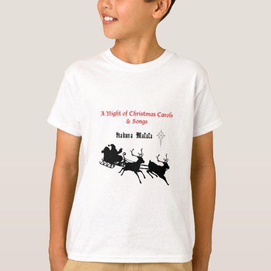 Sing Along Christmas beroemd gemaakt door Carols & T-shirt (Voorkant)
