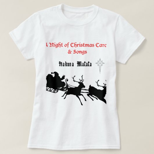 Sing Along Christmas beroemd gemaakt door Carols & T-shirt (Design voorkant)