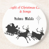 Sing Along Christmas beroemd gemaakt door Carols & Zandsteen Onderzetter (Voorkant)