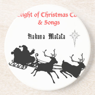 Sing Along Christmas beroemd gemaakt door Carols & Zandsteen Onderzetter