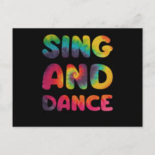 Sing and Dance Hippie Tie Dye Briefkaart