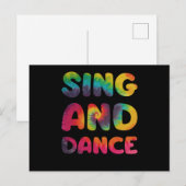 Sing and Dance Hippie Tie Dye Briefkaart (Voorkant / Achterkant)