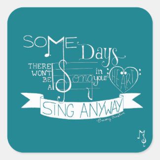 "Sing Anyway" Sticker Sheet - Blauwgroen