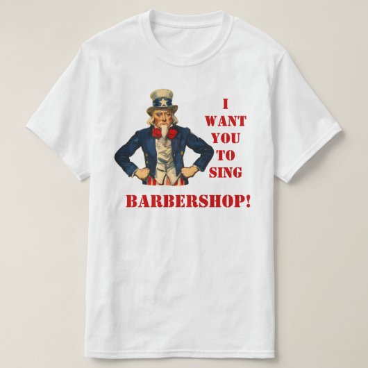 Sing Barbershop T-shirt (Design voorkant)