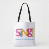 Sing-Boston Skyline Chorus Tas Canvas Bag (Voorkant)
