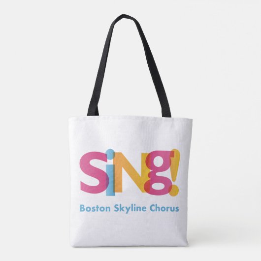 Sing-Boston Skyline Chorus Tas Canvas Bag (Achterkant)