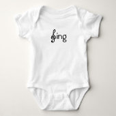 Sing Clef Word Afbeelding Sing Notes Romper (Voorkant)