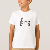 Sing Clef Word Afbeelding Sing Notes T-shirt (Voorkant)