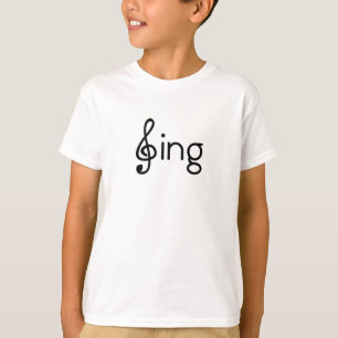 Sing Clef Word Afbeelding Sing Notes T-shirt