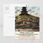 Sing Fat Chinatown San Francisco 1915  Briefkaart (Voorkant / Achterkant)