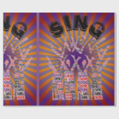 Sing Gospel Music Choir Cadeaupapier (Vlak)