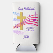 SING HALLELUJAH CHRIST IS RISEN Easter Seltzer Blikjeskoeler (Voorkant)