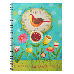 Sing - Happy Heart Inspirerend Journal-laptop Notitieboek