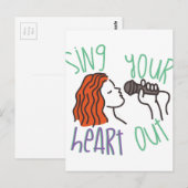 Sing & hart uit briefkaart (Voorkant / Achterkant)