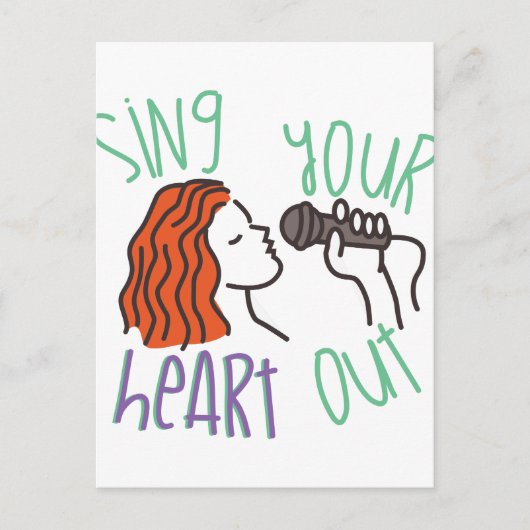 Sing & hart uit briefkaart (Voorkant)