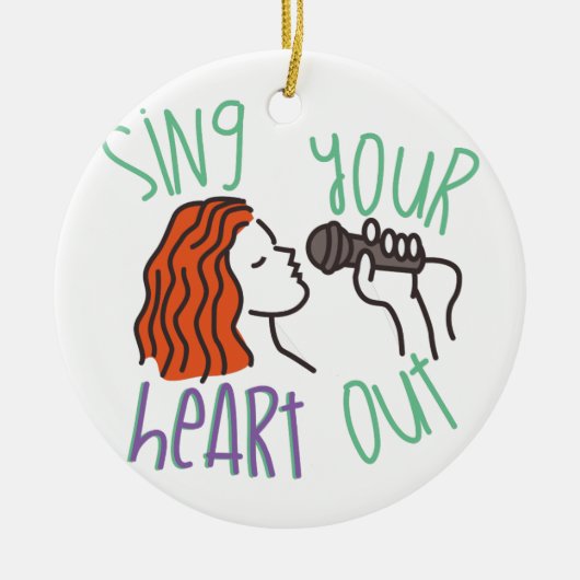 Sing & hart uit keramisch ornament (Voorkant)