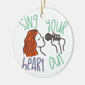 Sing & hart uit keramisch ornament (Links)