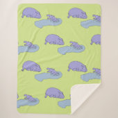 Sing Hippopotamus blanket Sherpa Deken (Voorkant)
