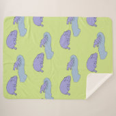 Sing Hippopotamus blanket Sherpa Deken (Voorkant (horizontaal))