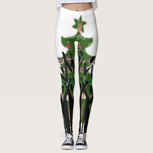 Sing kerstmuziek Carol Singers Gospel Choir Leggings (Voorkant)