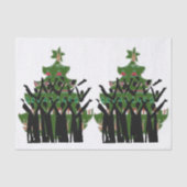 Sing kerstmuziek Carol Singers Gospel Choir Tissuepapier (Voorkant)