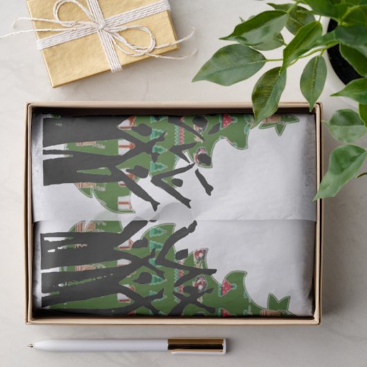 Sing kerstmuziek Carol Singers Gospel Choir Tissuepapier (Geschenk)